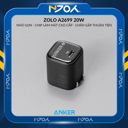 Củ Sạc Nhanh Anker 20W 30W Chân Cắm Type C Cho Điện Thoại iPhone Samsung Sony LG