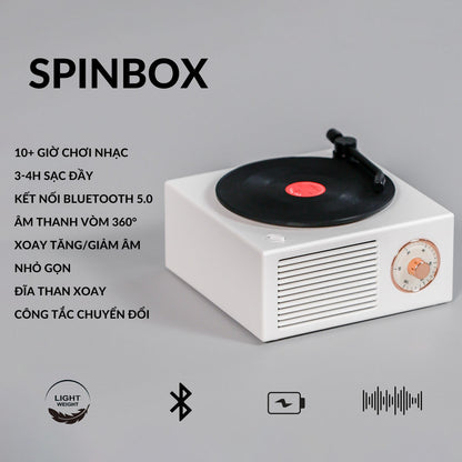 Loa Bluetooth Đĩa Than Để Bàn Trang Trí Phòng Ngủ Mini Quà Tặng Sinh Nhật Valentine