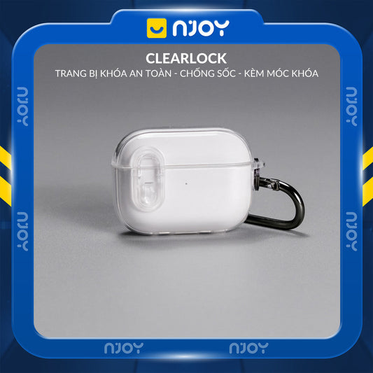 Ốp Trong Suốt Nút Bấm Mở Khoá An Toàn Chống Sốc Cho Airpods Pro 2 3 4