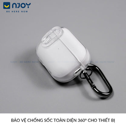 Ốp Trong Suốt Nút Bấm Mở Khoá An Toàn Chống Sốc Cho Airpods Pro 2 3 4