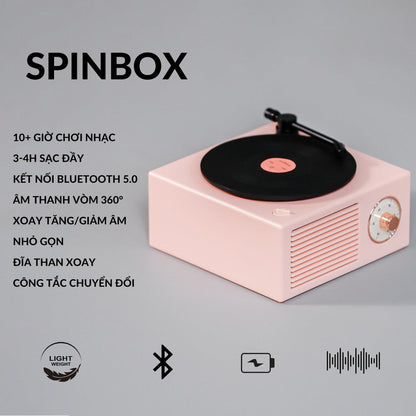 Loa Bluetooth Đĩa Than Để Bàn Trang Trí Phòng Ngủ Mini Quà Tặng Sinh Nhật Valentine