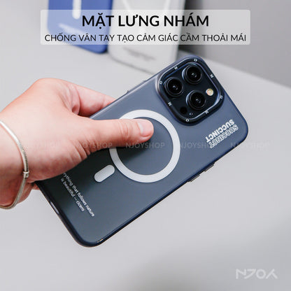 Ốp Magsafe Nhám Mờ Chống Vân Tay Cho iPhone 12 13 14 15 Pro Max