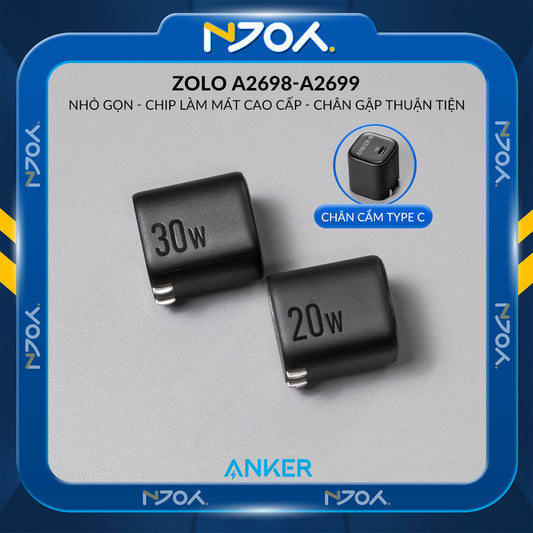 Củ Sạc Nhanh Anker 20W 30W Chân Cắm Type C Cho Điện Thoại iPhone Samsung Sony LG