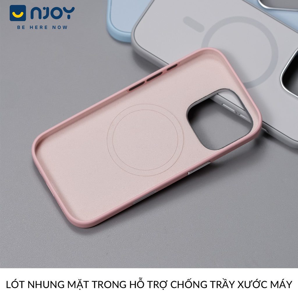 Ốp Nhám Chống Bẩn Magsafe Viền Dẻo Cao Cấp Cho Điện Thoại iPhone 16 Pro Max 15
