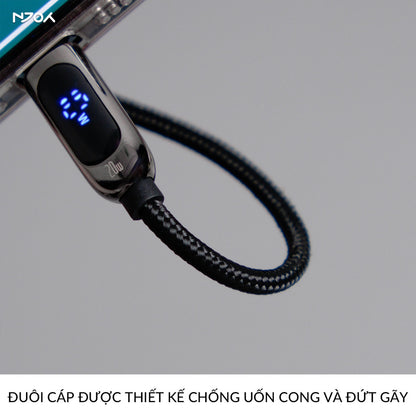 Cáp Sạc Nhanh 20W Baseus Có Màn Hình Led Type C to Lightning Cho iPhone