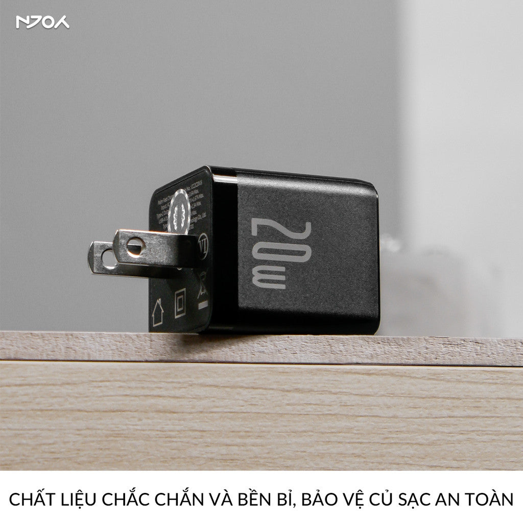Củ Sạc Nhanh 20W Baseus Palm 2 Cổng Type C USB-A Nhỏ Gọn Cho iPhone Samsung