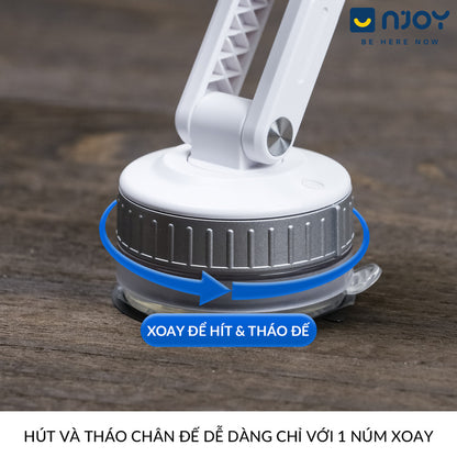 Giá Đỡ Điện Thoại Hít Ô Tô Tường Bàn Làm Việc Cao Cấp Nhỏ Gọn Xoay 360 Độ