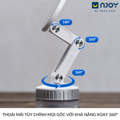 Giá Đỡ Điện Thoại Hít Ô Tô Tường Bàn Làm Việc Cao Cấp Nhỏ Gọn Xoay 360 Độ