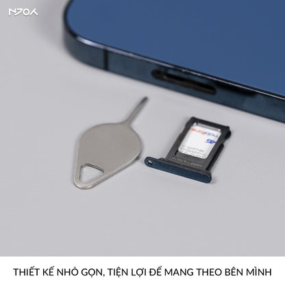 Que Chọc Sim Thép Không Gỉ Treo Móc Khóa Dành Cho Các Dòng Điện Thoại