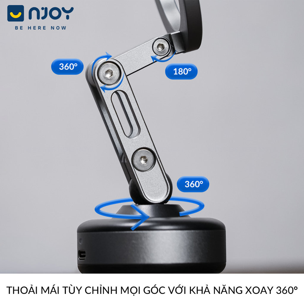 Giá Đỡ Nam Châm Cao Cấp Hít Tự Động Nhỏ Gọn Khớp Xoay Nhẹ Cho Ô Tô Bàn Làm Việc Điện Thoại