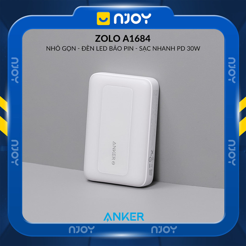 Sạc Dự Phòng Anker 10000mAh Magsafe 30W CCC Cho Điện Thoại iPhone 16 Pro Max 15 14 13