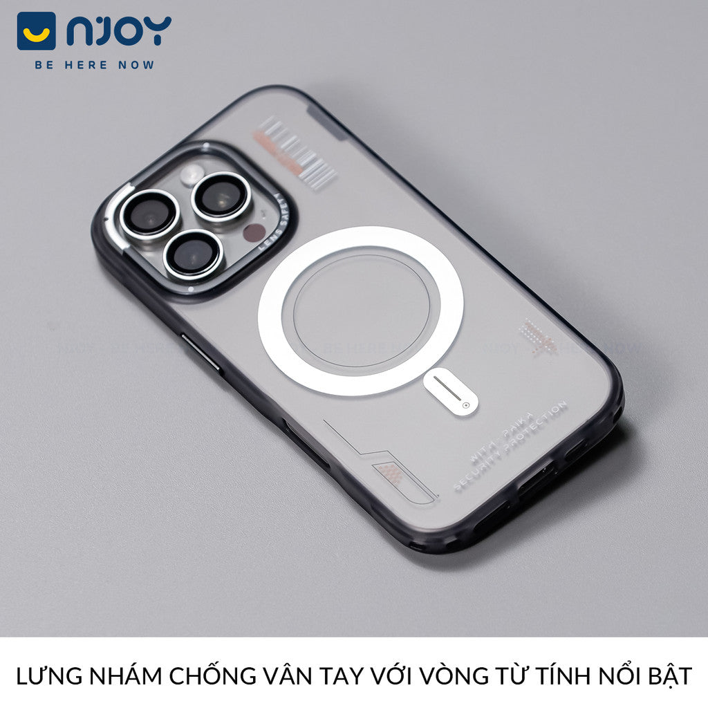 Ốp Nhám Magsafe Họa Tiết Cyber Cho Điện Thoại iPhone 16 Pro Max 15 14 13 12