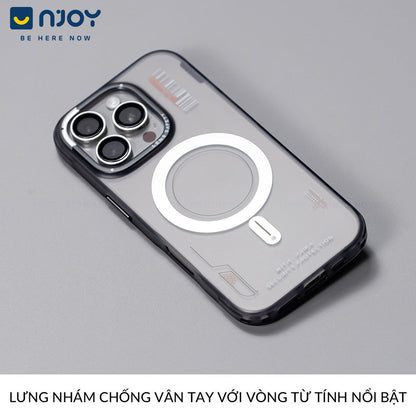Ốp Nhám Magsafe Họa Tiết Cyber Cho Điện Thoại iPhone 16 Pro Max 15 14 13 12