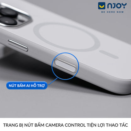 Ốp Nhám Chống Bẩn Magsafe Viền Dẻo Cao Cấp Cho Điện Thoại iPhone 16 Pro Max 15