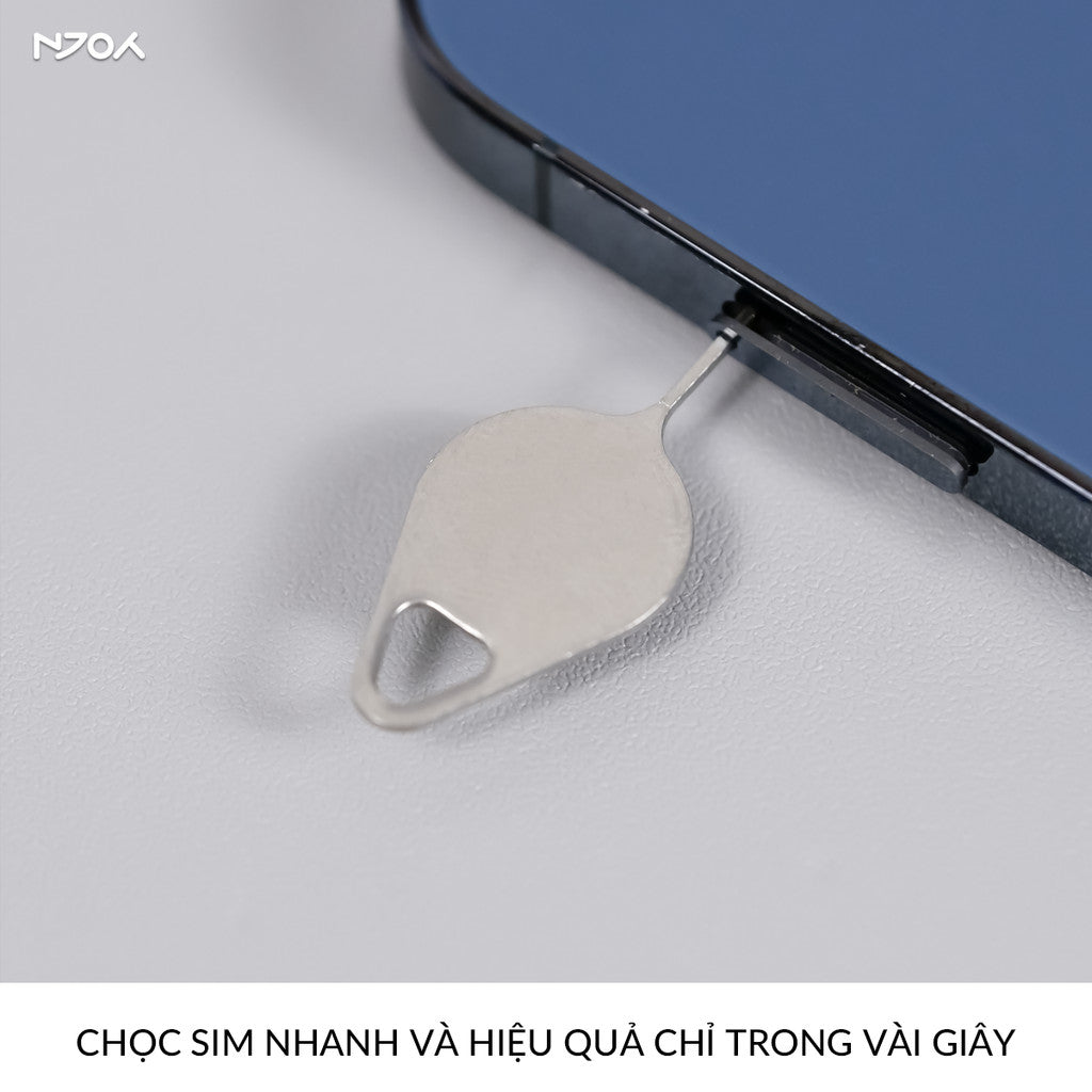 Que Chọc Sim Thép Không Gỉ Treo Móc Khóa Dành Cho Các Dòng Điện Thoại