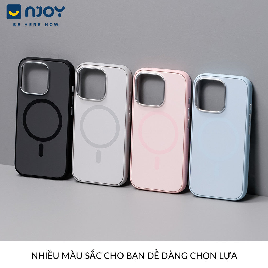 Ốp Nhám Chống Bẩn Magsafe Viền Dẻo Cao Cấp Cho Điện Thoại iPhone 16 Pro Max 15