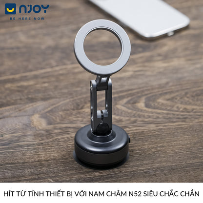 Giá Đỡ Nam Châm Cao Cấp Hít Tự Động Nhỏ Gọn Khớp Xoay Nhẹ Cho Ô Tô Bàn Làm Việc Điện Thoại