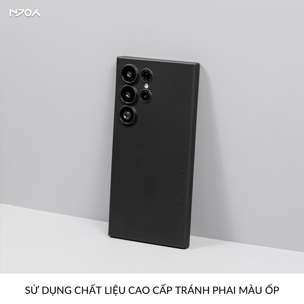 Ốp Nhám Chống Vân Tay Siêu Mỏng Bảo Vệ Camera Memumi Samsung S25 Ultra S24 S23