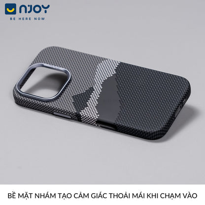 Ốp Carbon Magsafe Siêu Mỏng PC In Hình Núi Cho Điện THoại iPhone 16 Pro Max 15 14 13