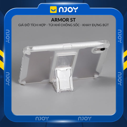 Ốp Trong Suốt Chống Sốc Kiêm Giá Đỡ Cho iPad Air 4 5 6 7 Pro M4 M2 M1 Gen 7 8 9 10 11 Mini 6 7