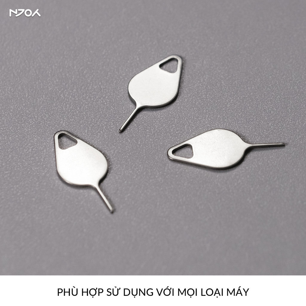 Que Chọc Sim Thép Không Gỉ Treo Móc Khóa Dành Cho Các Dòng Điện Thoại