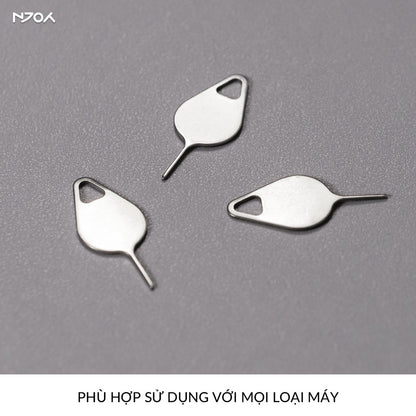 Que Chọc Sim Thép Không Gỉ Treo Móc Khóa Dành Cho Các Dòng Điện Thoại