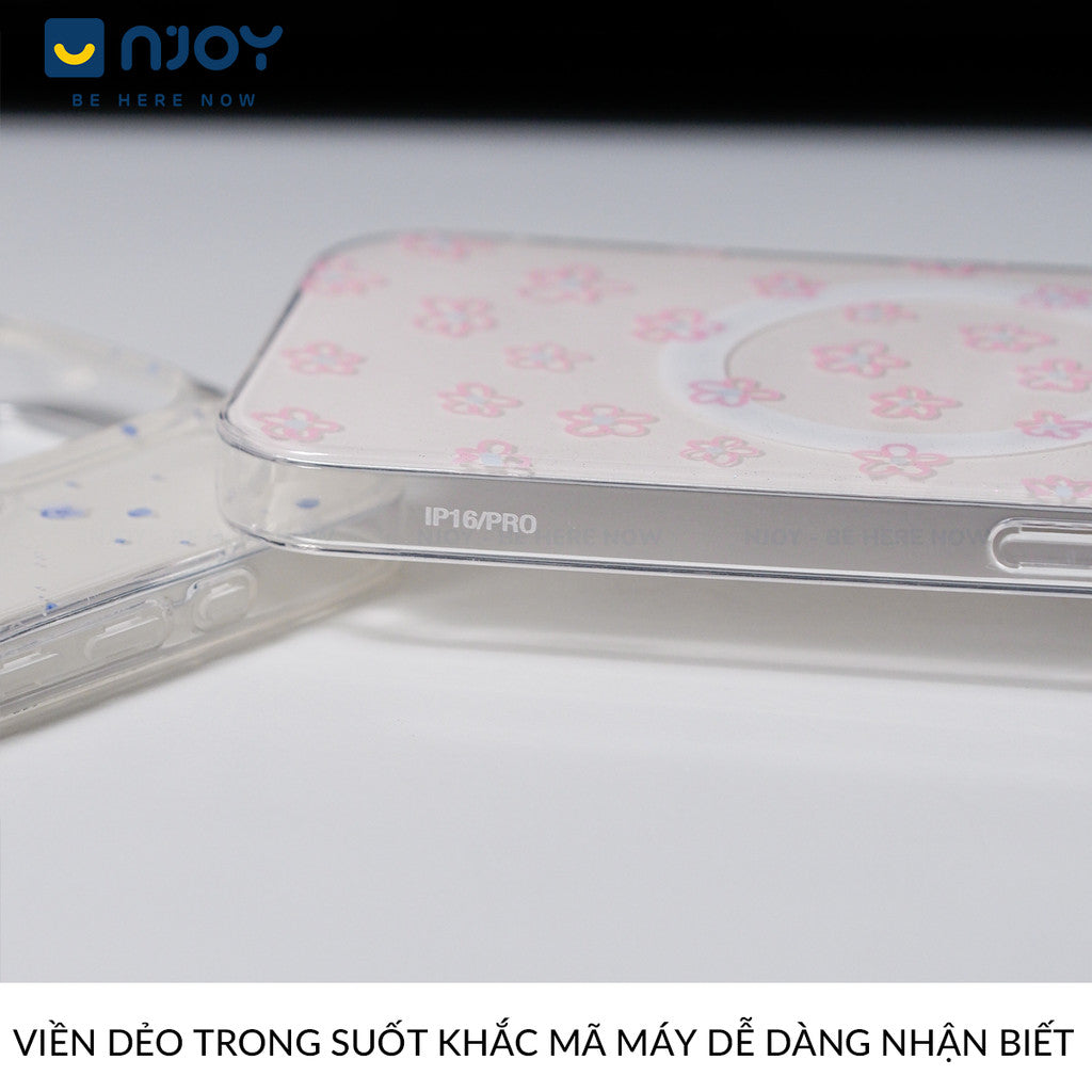 Ốp Trong Suốt Hình In Bông Hoa Dễ Thương Bảo Vệ Camera Cho Điện Thoại iPhone 16 Pro Max 15 14 13