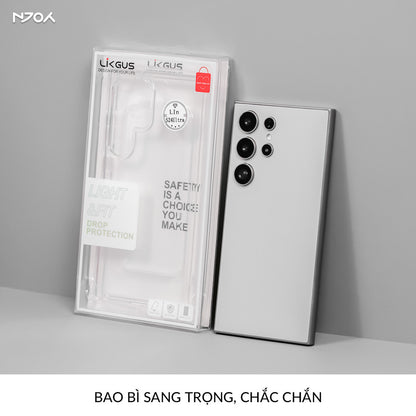 Ốp Lưng Trong Suốt Likgus Bảo Vệ Camera Viền Dẻo Lưng Cứng Cho Samsung S25 Ultra S24 Ultra