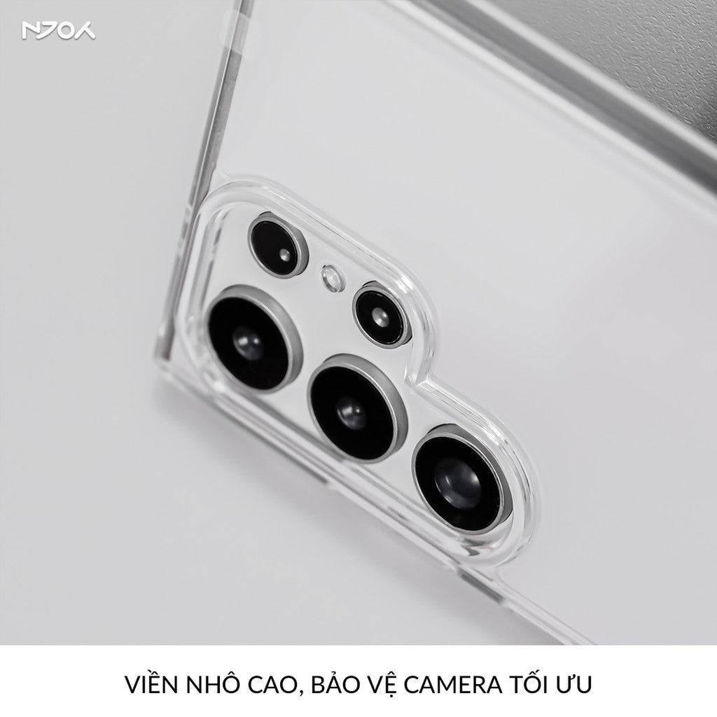 Ốp Lưng Trong Suốt Likgus Bảo Vệ Camera Viền Dẻo Lưng Cứng Cho Samsung S25 Ultra S24 Ultra