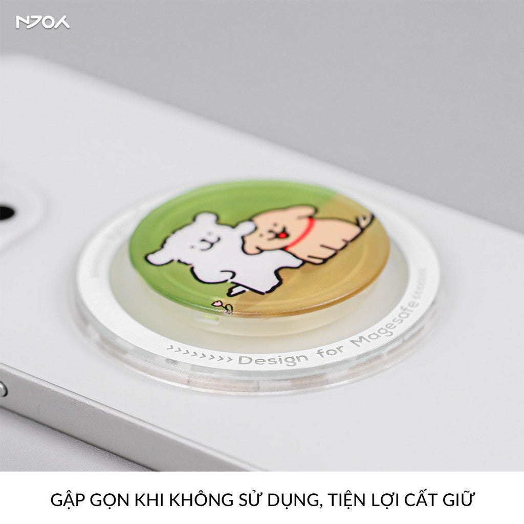 Giá Đỡ Điện Thoại Popsocket In Hình Gấu Dễ Thương Hít Từ Tính Cho Điện Thoại iPhone Samsung Njoyshop