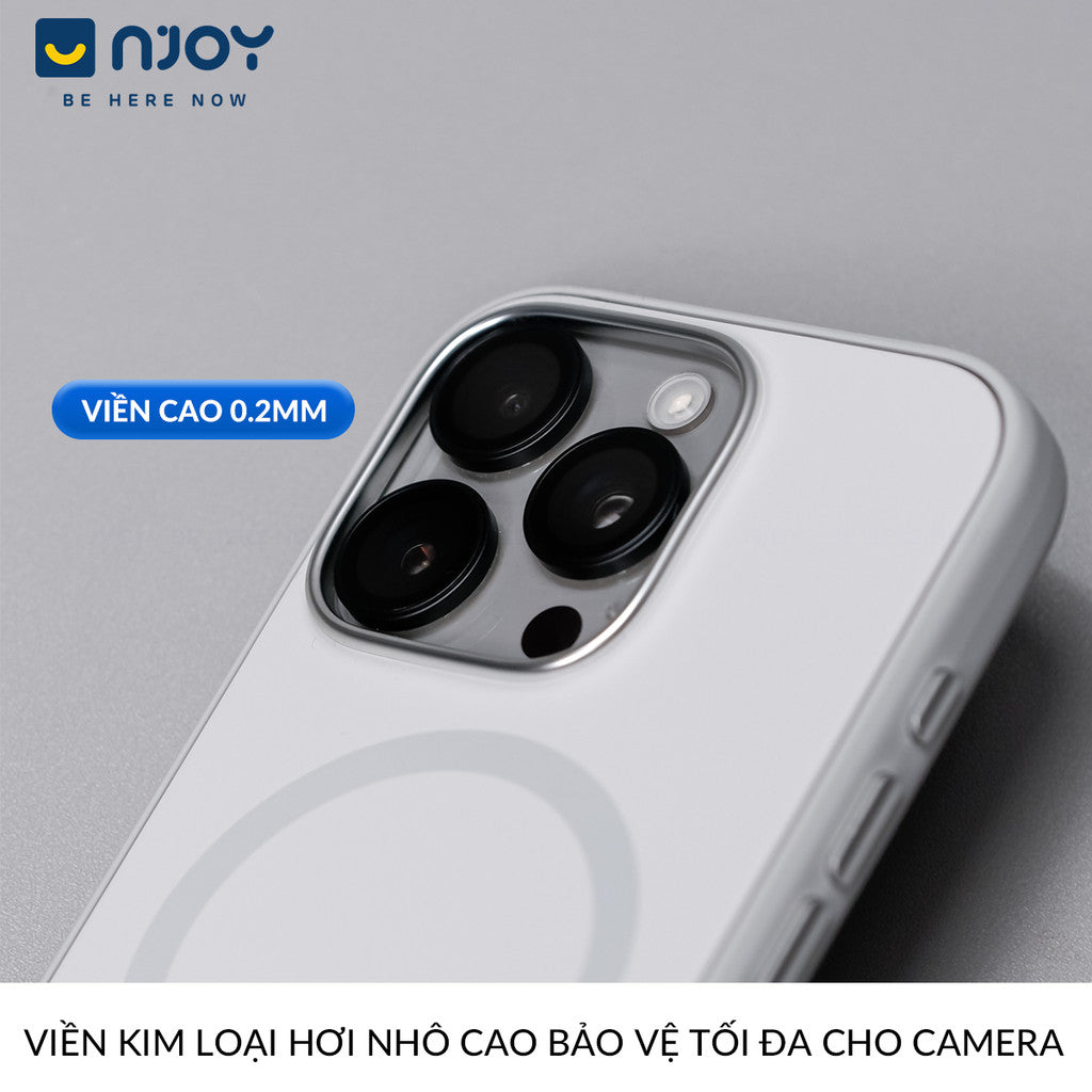 Ốp Nhám Chống Bẩn Magsafe Viền Dẻo Cao Cấp Cho Điện Thoại iPhone 16 Pro Max 15
