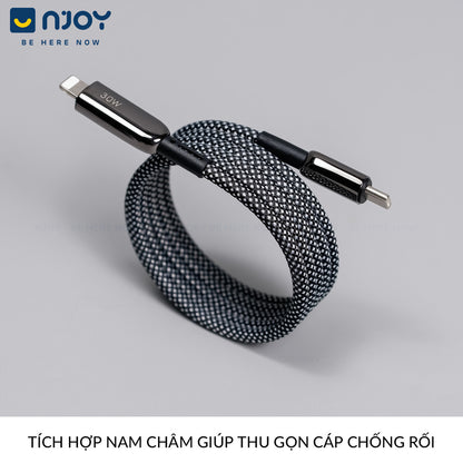 Cáp Sạc Nhanh Nam Châm WIWU 30W 100W Chân Cắm Type C Cho Điện Thoại iPhone Macbook Tablet iPad