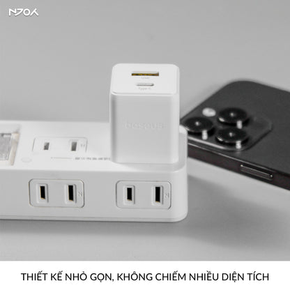 Củ Sạc Nhanh 20W Baseus Palm 2 Cổng Type C USB-A Nhỏ Gọn Cho iPhone Samsung