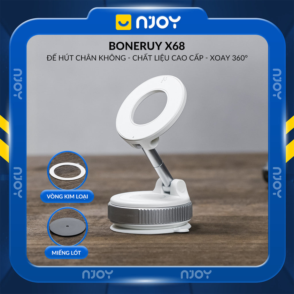 Giá Đỡ Điện Thoại Hít Chân Không Nhỏ Gọn Có Thể Gấp Gọn Cho Xe Hơi Ô Tô Bàn Làm Việc