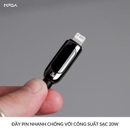 Cáp Sạc Nhanh 20W Baseus Có Màn Hình Led Type C to Lightning Cho iPhone