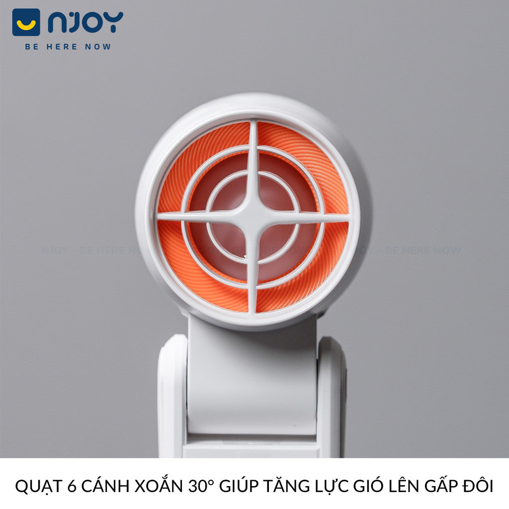 Quạt Cầm Tay Mini Siêu Nhỏ Gọn Chống Ồn Sạc Tích Điện Type C Pin Dung Lượng Lớn Màn Hình LCD