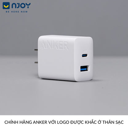 Củ Sạc Nhanh Anker 20W 2 Cổng Sạc Type C Usb Nhỏ Gọn Cho Điện Thoại iPhone 16 Pro Max 15 14 13 12