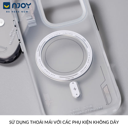 Ốp Nhám Magsafe Họa Tiết Cyber Cho Điện Thoại iPhone 16 Pro Max 15 14 13 12