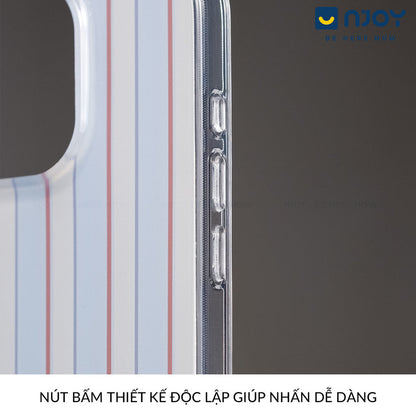 Ốp Lưng Art Minimal Sọc Thẳng Có Túi Khí Chống Sốc Cho Điện Thoại iPhone 16 Pro Max 15 14 13