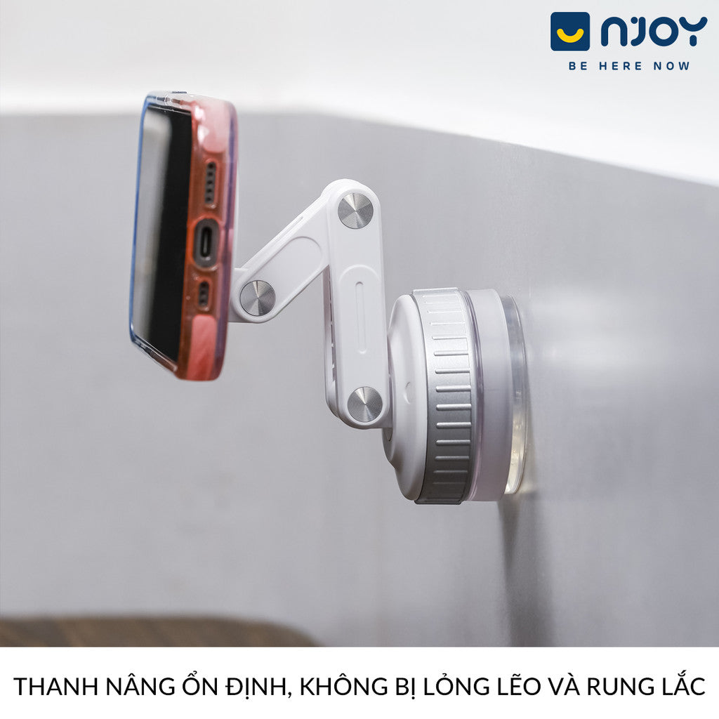 Giá Đỡ Điện Thoại Hít Ô Tô Tường Bàn Làm Việc Cao Cấp Nhỏ Gọn Xoay 360 Độ