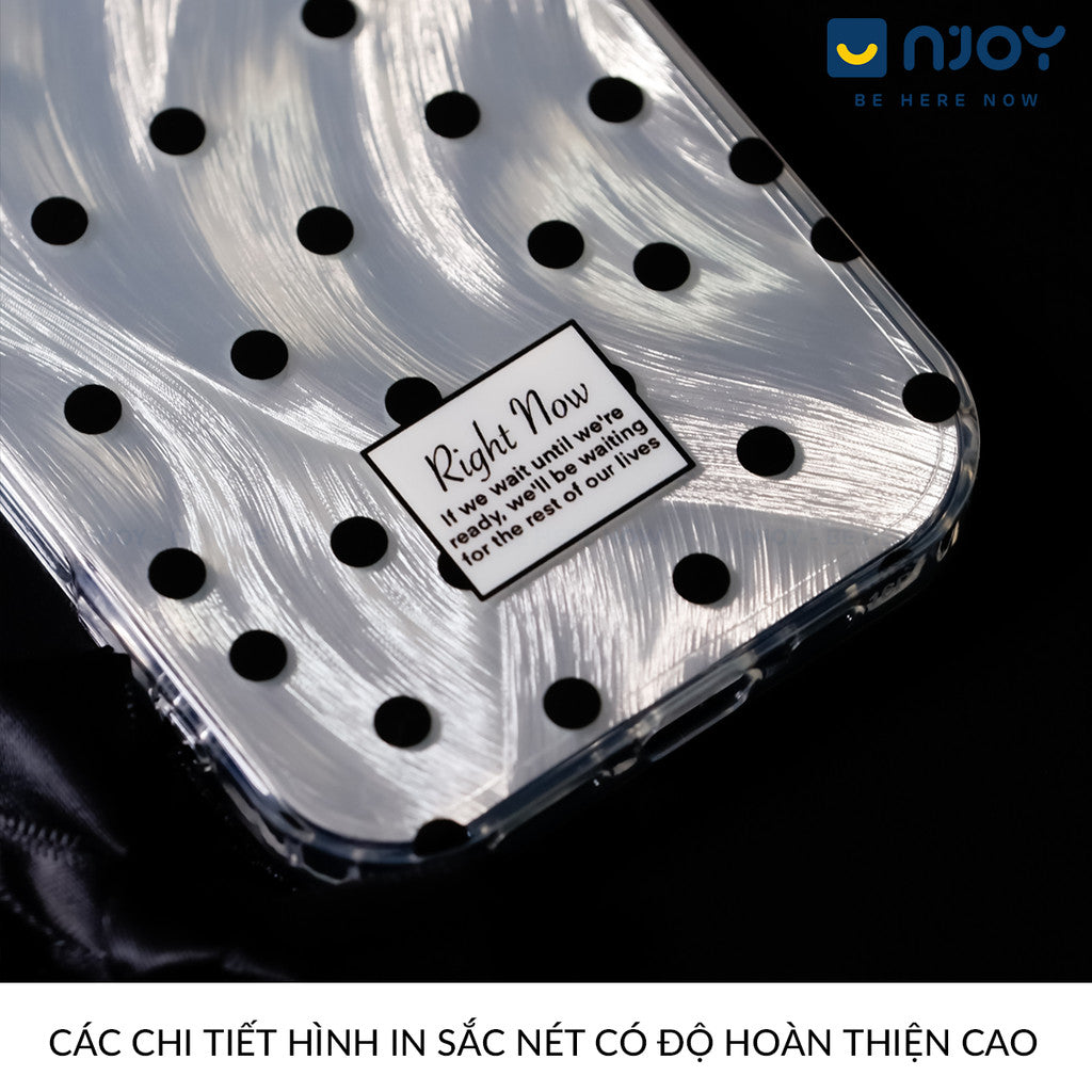 Ốp Lưng Chấm Bi Tráng Gương Kèm Dây Đeo Sang Trọng Cho Điện Thoại iPhone 16 Pro Max 15 14 13