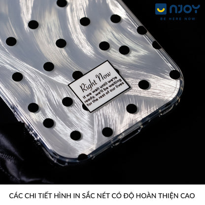 Ốp Lưng Chấm Bi Tráng Gương Kèm Dây Đeo Sang Trọng Cho Điện Thoại iPhone 16 Pro Max 15 14 13
