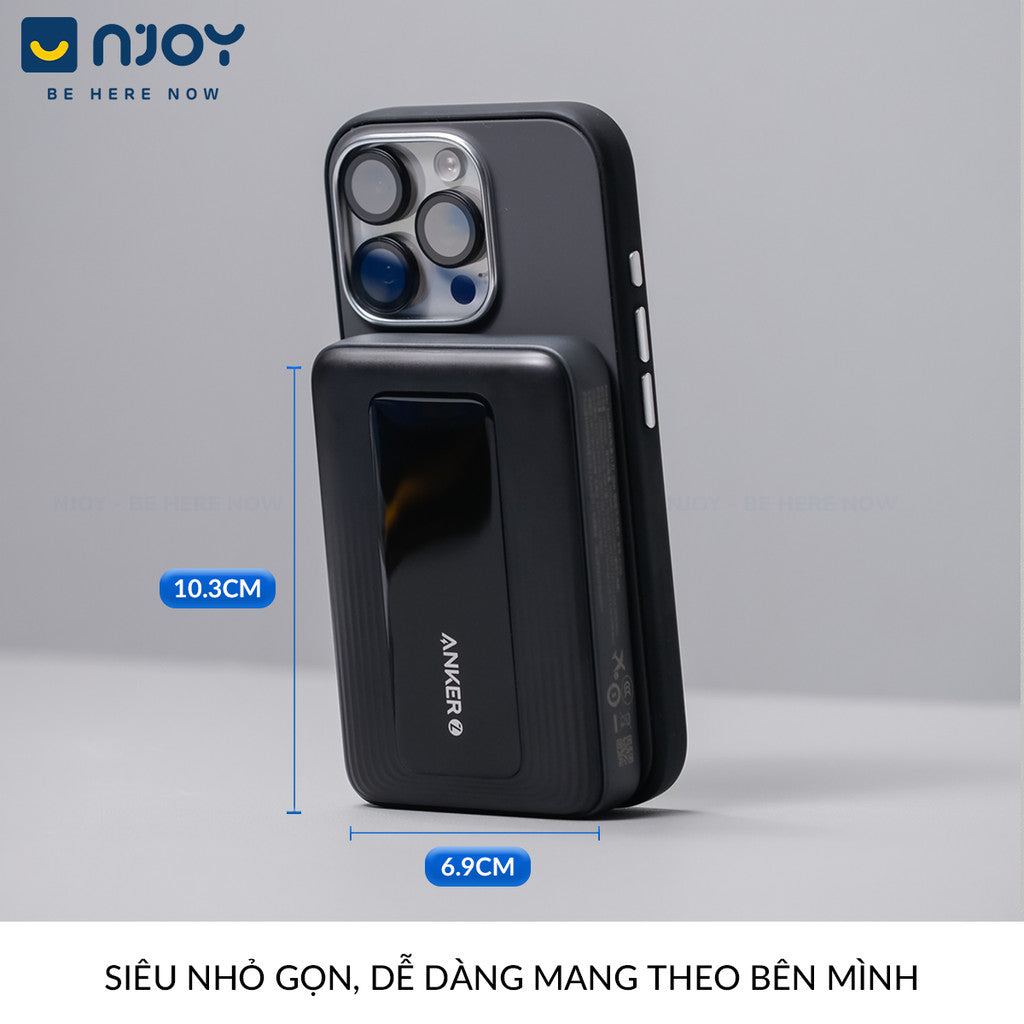 Sạc Dự Phòng Anker 10000mAh Magsafe 30W CCC Cho Điện Thoại iPhone 16 Pro Max 15 14 13
