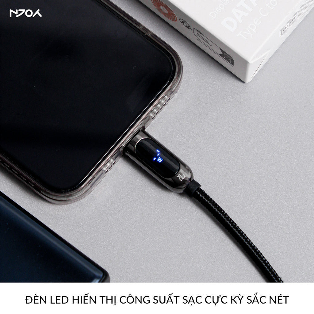 Cáp Sạc Nhanh 20W Baseus Có Màn Hình Led Type C to Lightning Cho iPhone