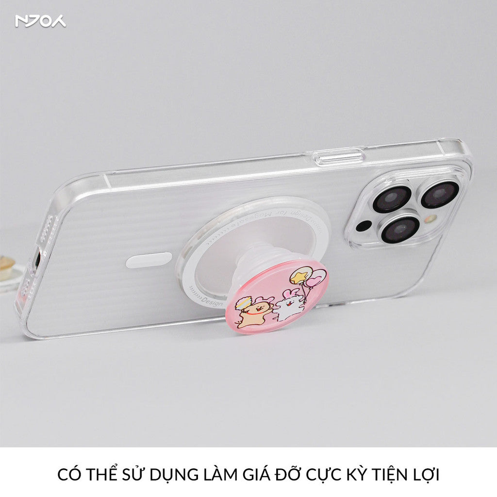 Giá Đỡ Điện Thoại Popsocket In Hình Gấu Dễ Thương Hít Từ Tính Cho Điện Thoại iPhone Samsung Njoyshop