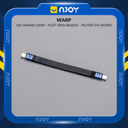 Cáp Ngắn C To C 240W Chip E-Mark 13cm Chuẩn USB 4.0 Hỗ Trợ Xuất Video 8K@60Hz Truyền Dữ Liệu 40Gbps