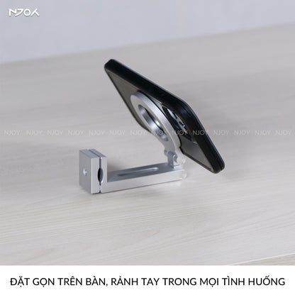 Giá Đỡ Điện Thoại Gắn Bàn Boneruy E01 Hít Từ Tính Điều Chỉnh Độ Cao Hợp Kim Nhôm Cao Cấp Tiện Lợi
