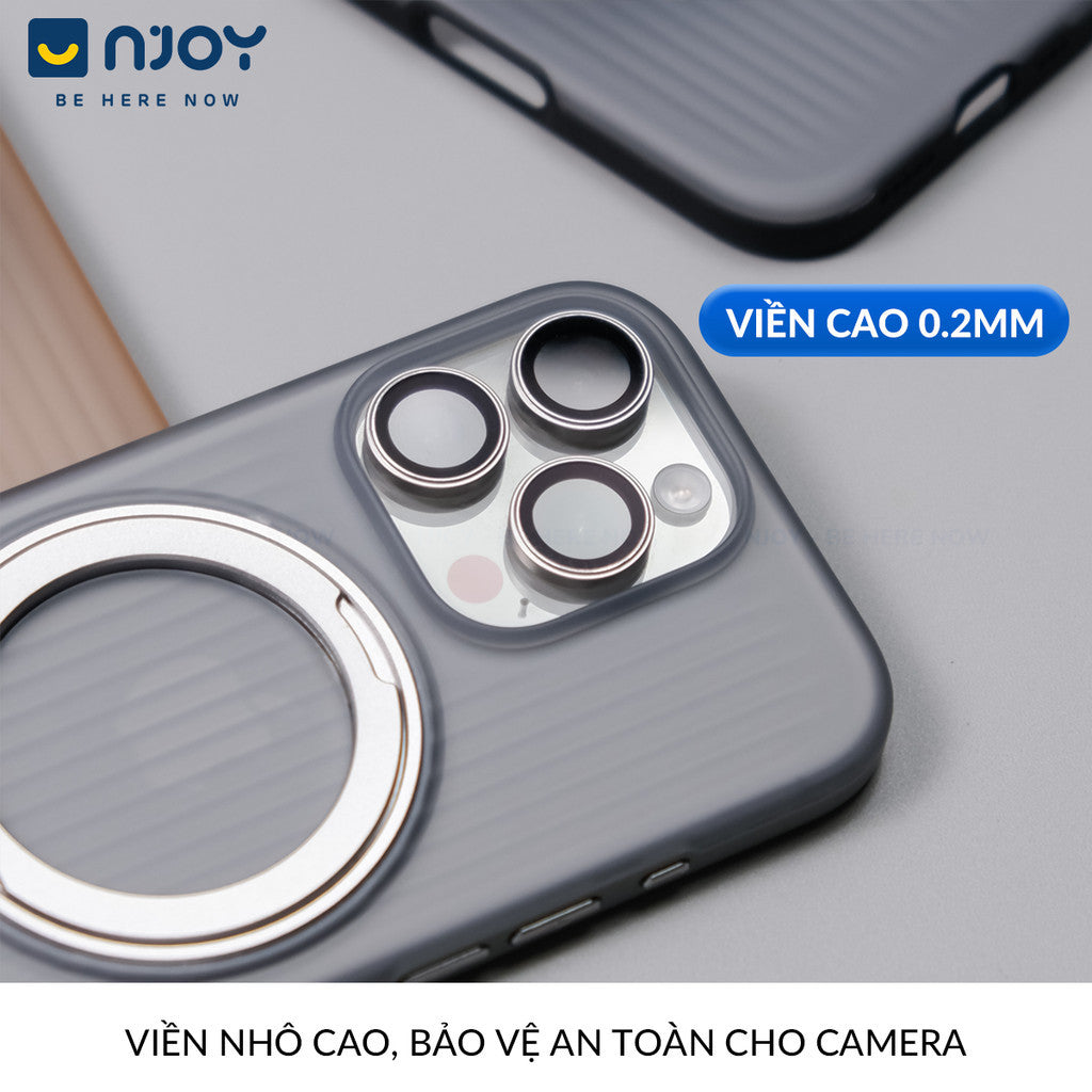Ốp Lưng Kiêm Giá Đỡ Xoay 360 Độ Hỗ Trợ Sạc Không Dây Từ Tính Cho Điện Thoại iPhone 16 Pro Max 15 14