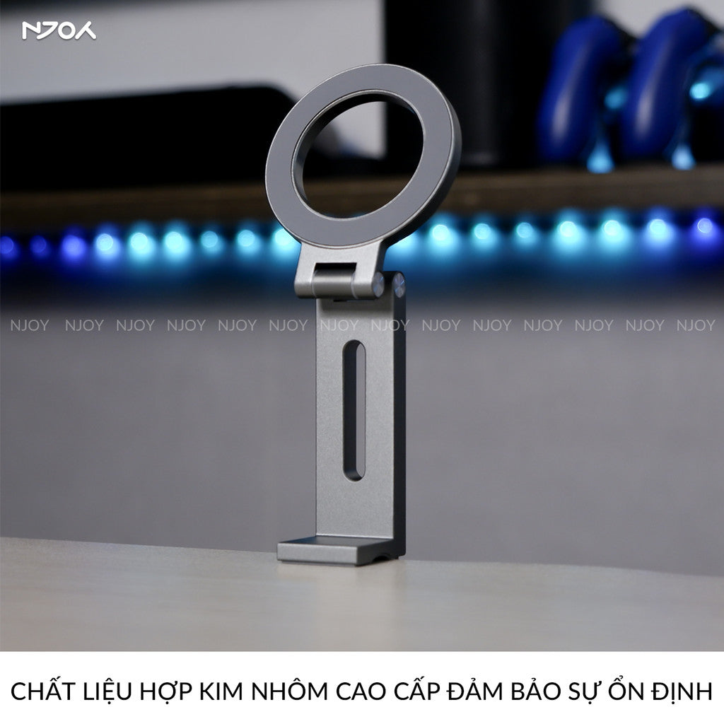 Giá Đỡ Điện Thoại Gắn Bàn Boneruy E01 Hít Từ Tính Điều Chỉnh Độ Cao Hợp Kim Nhôm Cao Cấp Tiện Lợi