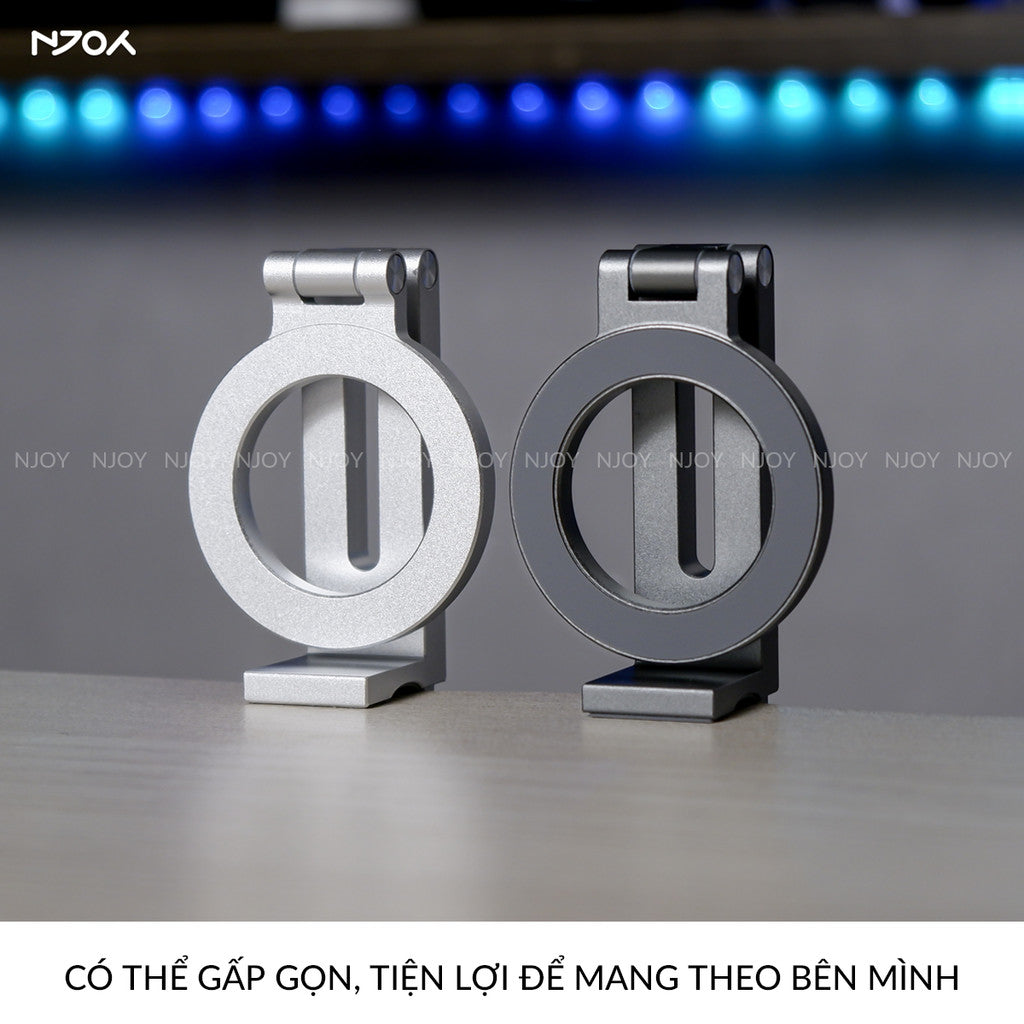 Giá Đỡ Điện Thoại Gắn Bàn Boneruy E01 Hít Từ Tính Điều Chỉnh Độ Cao Hợp Kim Nhôm Cao Cấp Tiện Lợi